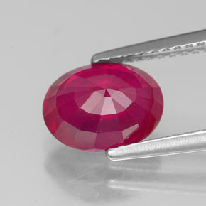 2.55캐럿 천연 핑크 레드 루비, 타원형 컷, 8.8×6.8 mm, VS-SI