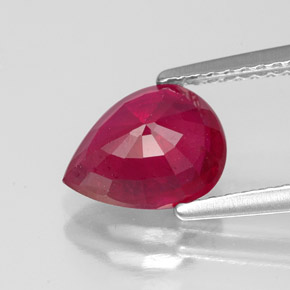 2.03캐럿 천연 핑크 레드 루비, 배 모양, 8.8×6.8 mm, VS-SI