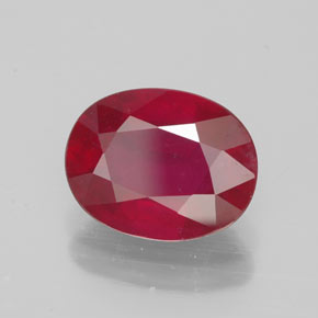 2.46캐럿 천연 핑크 레드 루비, 타원형 컷, 9.2×7.2 mm, VS-SI