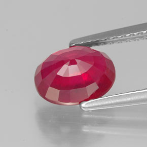 2.22캐럿 천연 핑크 레드 루비, 타원형 컷, 8.2×6.2 mm, VS-SI