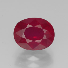 2.87캐럿 천연 핑크 레드 루비, 타원형 컷, 8.9×7.1 mm, VS-SI
