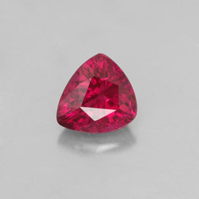 0.61캐럿 천연 핑크 레드 루비, 트릴리언, 5.2×4.7 mm, SI