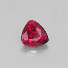 0.61캐럿 천연 핑크 레드 루비, 트릴리언, 5.2×4.7 mm, SI