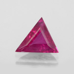 1.36캐럿 천연 바이올렛 레드 루비, 트릴리언, 8.1×8.1 mm, VS-SI