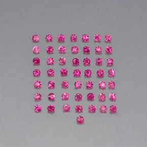 캐럿 천연 핑크 레드 루비 보석, 라운드 컷, 1.64 mm, VVS-VS