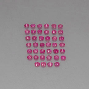 캐럿 천연 핑크 레드 루비 보석, 라운드 컷, 1.82 mm, VVS-VS