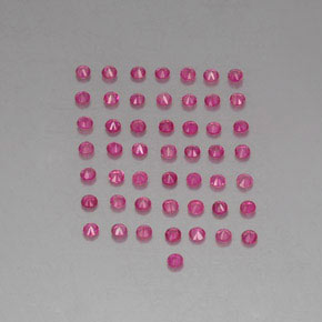캐럿 천연 레드 핑크 루비 보석, 라운드 컷, 1.62 mm, VVS-VS