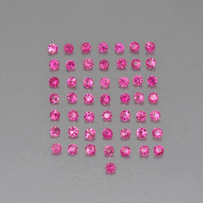 캐럿 천연 레드 핑크 루비 보석, 라운드 컷, 1.69 mm, VVS-VS