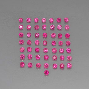 캐럿 천연 핑크 레드 루비 보석, 라운드 컷, 1.62 mm, VVS-VS