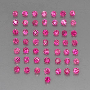 캐럿 천연 핑크 레드 루비 보석, 라운드 컷, 1.62 mm, VVS-VS