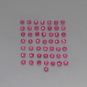 캐럿 천연 핑크 레드 루비 보석, 라운드 컷, 1.62 mm, VVS-VS