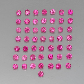 캐럿 천연 레드 핑크 루비 보석, 라운드 컷, 1.71 mm, VVS-VS