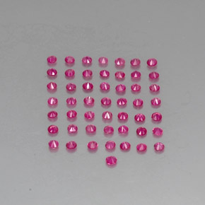 캐럿 천연 핑크 레드 루비 보석, 라운드 컷, 1.65 mm, VVS-VS
