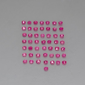 캐럿 천연 레드 핑크 루비 보석, 라운드 컷, 1.68 mm, VVS-VS