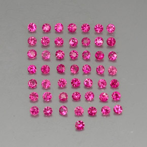 캐럿 천연 핑크 레드 루비 보석, 라운드 컷, 1.71 mm, VVS-VS