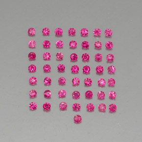 캐럿 천연 핑크 레드 루비 보석, 라운드 컷, 1.70 mm, VVS-VS