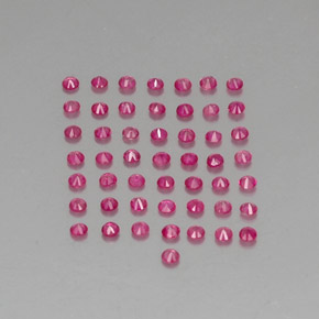 캐럿 천연 핑크 레드 루비 보석, 라운드 컷, 1.70 mm, VVS-VS