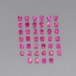 캐럿 천연 핑크 레드 루비 보석, 라운드 컷, VVS-VS