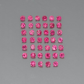 캐럿 천연 핑크 레드 루비 보석, 라운드 컷, 1.90 mm, VVS-VS