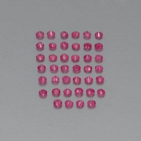 캐럿 천연 핑크 레드 루비 보석, 라운드 컷, 1.90 mm, VVS-VS