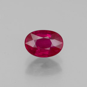 0.95캐럿 천연 핑크 레드 루비, 타원형 컷, 6.7×4.7 mm, VS-SI