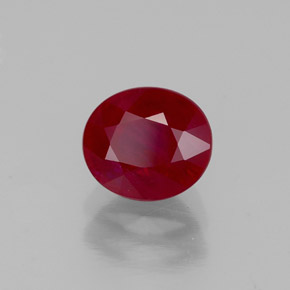 1.43캐럿 천연 핑크 레드 루비, 타원형 컷, 6.7×5.8 mm, VS-SI