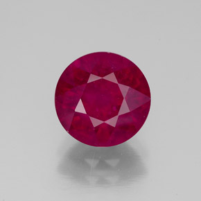 2.79캐럿 천연 바이올렛 레드 루비, 라운드 컷, 8.12 mm, VS-SI