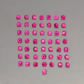 캐럿 천연 바이올렛 레드 루비 보석, 라운드 컷, 1.64 mm, VS-SI