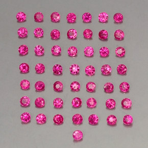 캐럿 천연 바이올렛 레드 루비 보석, 라운드 컷, 1.64 mm, VS-SI