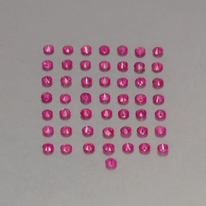 캐럿 천연 바이올렛 레드 루비 보석, 라운드 컷, 1.64 mm, VS-SI