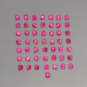 캐럿 천연 바이올렛 레드 루비 보석, 라운드 컷, 1.64 mm, VS-SI