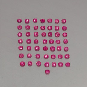 캐럿 천연 바이올렛 레드 루비 보석, 라운드 컷, 1.64 mm, VS-SI