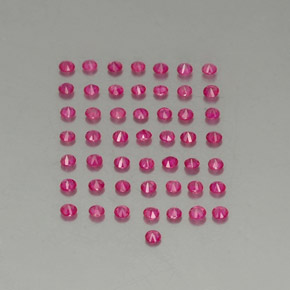 1.16캐럿 천연 라이트 레드 루비 보석, 라운드 컷, 1.69 mm, VS-SI