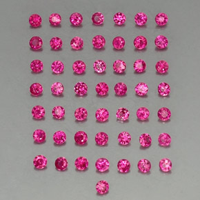 캐럿 천연 바이올렛 레드 루비 보석, 라운드 컷, 1.69 mm, VS-SI