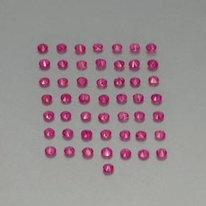 캐럿 천연 바이올렛 레드 루비 보석, 라운드 컷, 1.69 mm, VS-SI