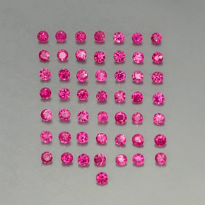 1.27캐럿 천연 바이올렛 레드 루비 보석, 라운드 컷, 1.79 mm, VS-SI