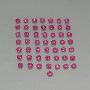 1.27캐럿 천연 바이올렛 레드 루비 보석, 라운드 컷, 1.79 mm, VS-SI