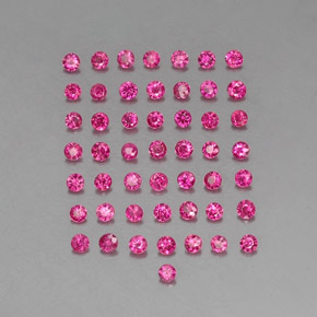 1.22캐럿 천연 바이올렛 레드 루비 보석, 라운드 컷, 1.80 mm, VS-SI