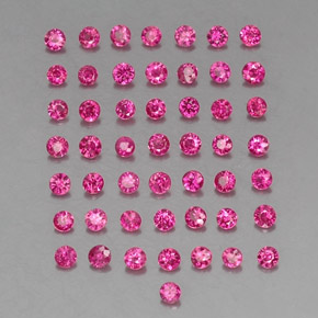 1.22캐럿 천연 바이올렛 레드 루비 보석, 라운드 컷, 1.80 mm, VS-SI