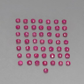 1.22캐럿 천연 바이올렛 레드 루비 보석, 라운드 컷, 1.80 mm, VS-SI