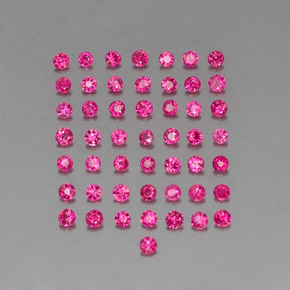 캐럿 천연 바이올렛 레드 루비 보석, 라운드 컷, 1.81 mm, VS-SI