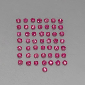 캐럿 천연 바이올렛 레드 루비 보석, 라운드 컷, 1.81 mm, VS-SI