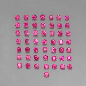 캐럿 천연 바이올렛 레드 루비 보석, 라운드 컷, 1.75 mm, VS-SI