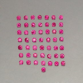 캐럿 천연 바이올렛 레드 루비 보석, 라운드 컷, 1.98 mm, VS-SI
