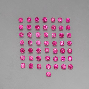 캐럿 천연 바이올렛 레드 루비 보석, 라운드 컷, 1.93 mm, VS-SI