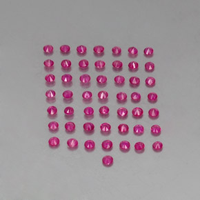 캐럿 천연 바이올렛 레드 루비 보석, 라운드 컷, 1.93 mm, VS-SI