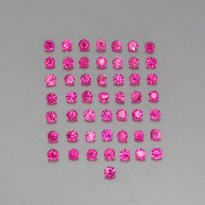 캐럿 천연 바이올렛 레드 루비 보석, 라운드 컷, 1.80 mm, VS-SI