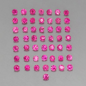 캐럿 천연 바이올렛 레드 루비 보석, 라운드 컷, 1.80 mm, VS-SI