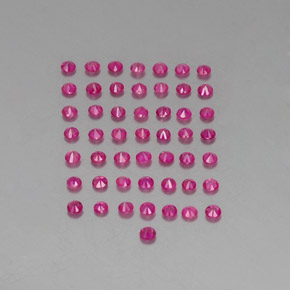 캐럿 천연 바이올렛 레드 루비 보석, 라운드 컷, 1.80 mm, VS-SI