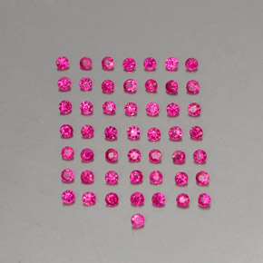1.36캐럿 천연 바이올렛 레드 루비 보석, 라운드 컷, 1.79 mm, VS-SI